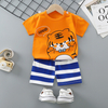 100% Cotton Kids Clothing Baby Clothes Children Wear Sets Summer Short Sleeve T-shirts + Pants Suits For Boy