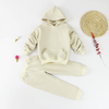 Winter Thick Fleece Children Ruffled Sleeve Outfit Baby Boys Clothing Two Piece kids Hoodie Sets