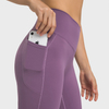 High Waist Hip Lifting Tummy Control Tight Yoga Pants Breathable Solid Color V Shape Waist Pocket Yoga Gym Workout Leggings