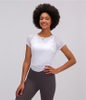 Loose Short Sleeve Mesh Splicing Gym Apparel Wear Yoga Sports T shirt Women Sweat Wicking T shirts Fitness