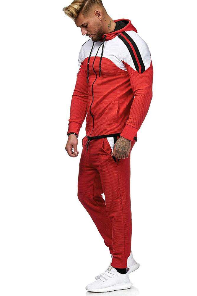 2022 Men's Lightweight Full Tracksuit Set Designer Slim Fit Hooded Tops Bottom Gym Jogging Suit