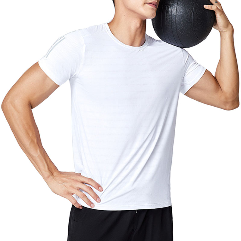 Mens Sports T Shirts Fitness Bodybuilding Shirt Breathable Gym Wear Men Activewear Shirt