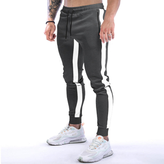 2022 Men's Sport Gym Long Pants Slim Running Trousers Drawstring Hip Hop Sweatpants