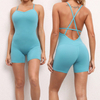 2022 New European And American No Embarrassing Line Tight Yoga Pants Back Hollow Body Training Fitness Sports Jumpsuit