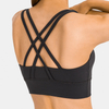 Dropshipping Spaghetti Strap Womens Gym Fitness Yoga Top Active Gymwear Y Back Shockproof Women Sports Bra