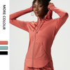 Wholesale Custom Womens Hoodies Quick Dry Breathable Zipper Long Sleeve Shirt Thumb Hole Women's Jackets