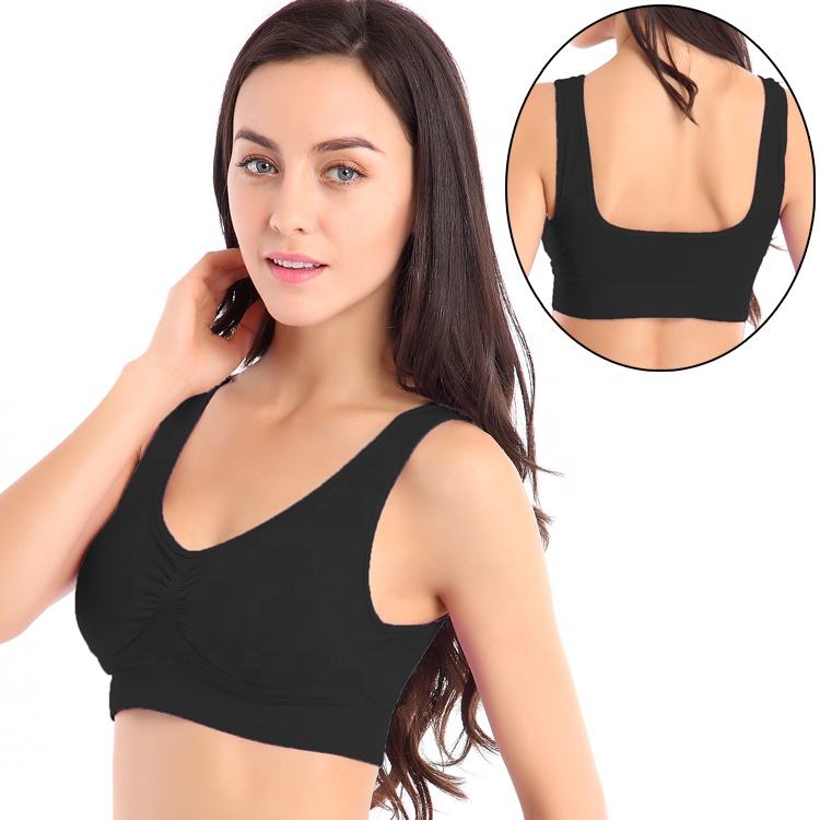 Plus Size Seamless Trendy Stretch Running Workout Yoga Bra High Impact Sports Bras For Womens