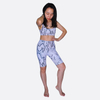 Women Knit Yoga Bra Set Snakeskin Pattern Design High Waist Sports Fitness Suits