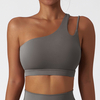 High Impact Sports Bra New Design Wholesale Gym Fitness Set Yoga Bra For Women Trendy Colors One Shoulder Sports Bra