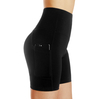 Women Sports Pocket Shorts Breathable Tight High Waist Elastic Dry Fit Biker Shorts