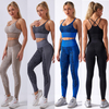 New Design Two Piece Seamless Yoga Set Fitness Snaked Printed Sports Bra And Leggings Gym Clothing