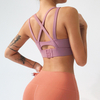 New Shoulder Straps Cross Back High Intensity Running Fitness Bra Integral Shock Proof Yoga Underwear