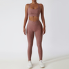 Custom Logo Gym Fitness Sets Shockproof Camouflage Leopard Yoga Set Sports Tight Butt Lift Fitness Women Activewear