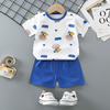 100% Cotton Kids Clothing Baby Clothes Children Wear Sets Summer Short Sleeve T-shirts + Pants Suits For Boy