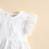 Infant Baby Summer Clothes Set Girls White Tops Pp Shorts 2pcs Hollow Ins New Cotton Outfit 0-2y