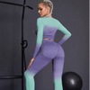 5PCS Gradient Tie-dyeing Seamless Women Yoga Set Gym Fitness Workout High Waisted Leggings Sports Sets For Women