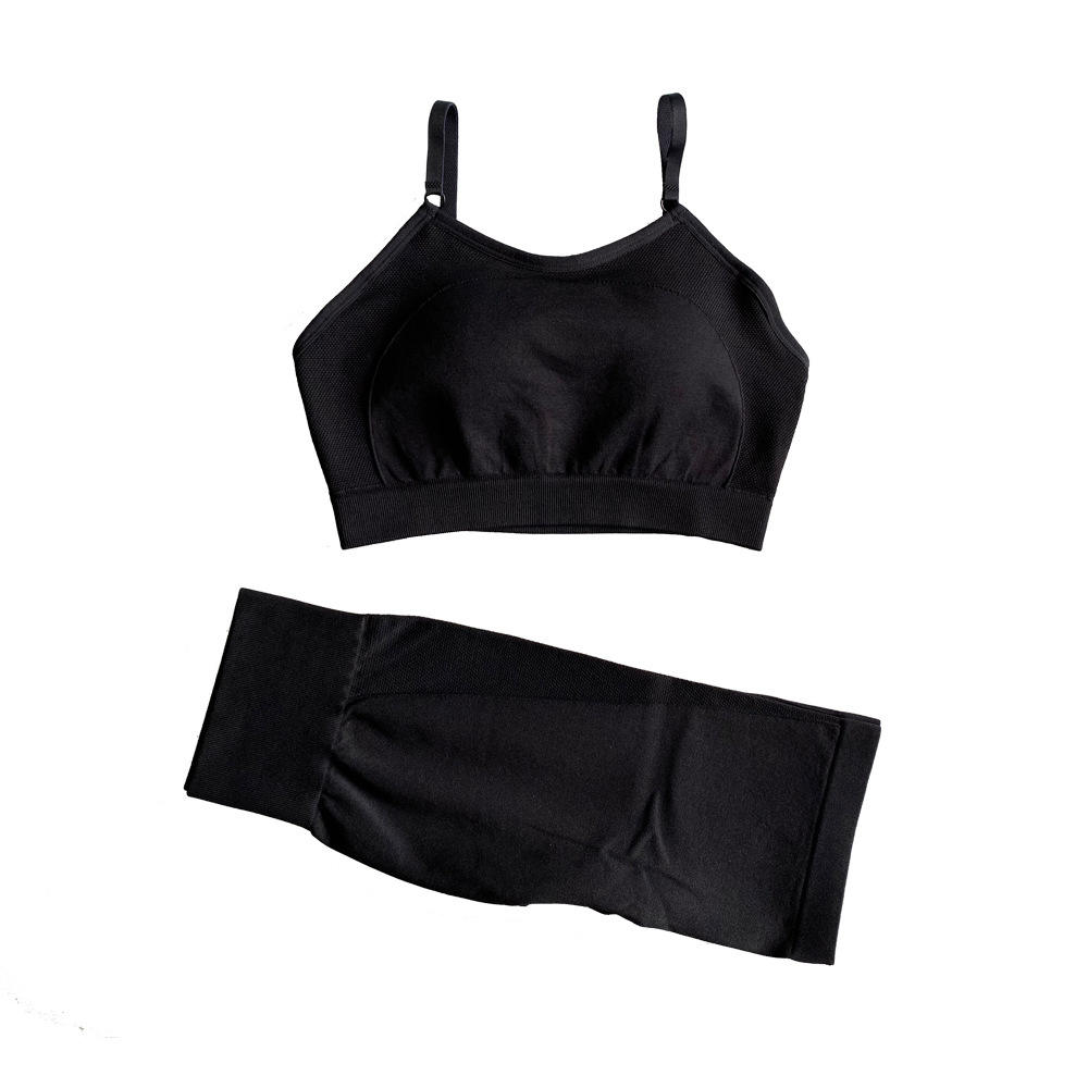 Fitness Belt Sports Bra And Leggings Gym Clothing Two Piece Seamless Yoga Set