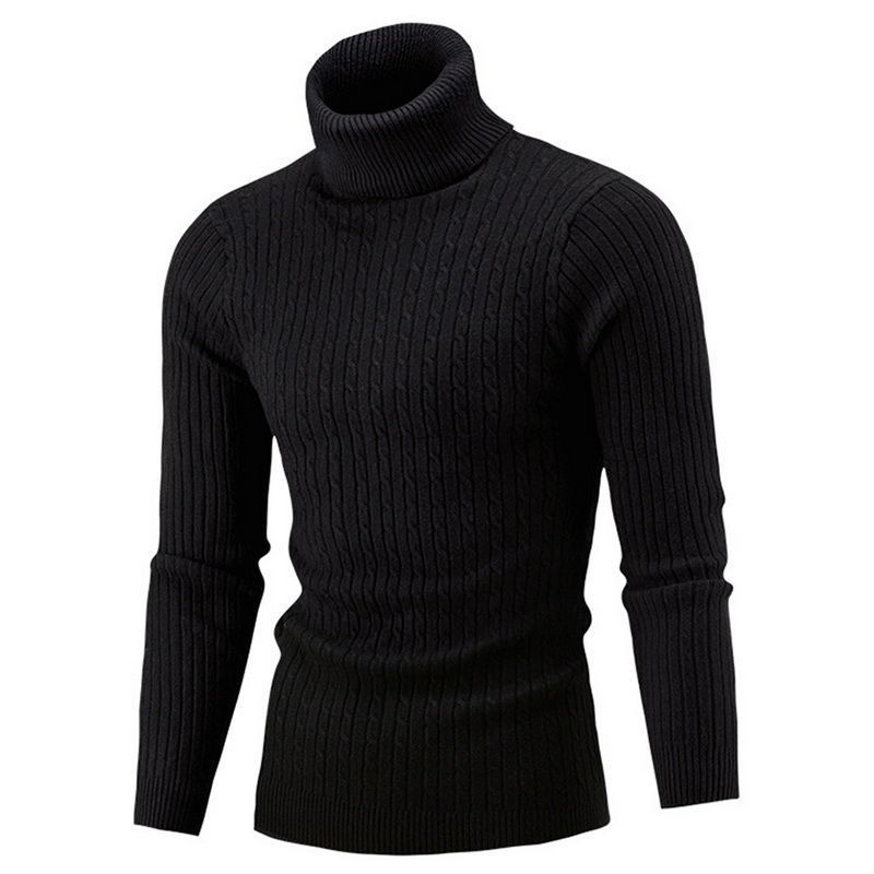 2022 Winter Layering Basics Bottoming Sweater Turtleneck Men's Pullover Solid Men Sweat Knit Under Sweaters Mens
