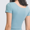 China Supplier Ladies Logo Custom T Shirt Yoga Top Fitness Sports Tick Top Active Wear Women Gym Shirt