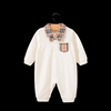 Wholesale Casual Newborn Baby Boy Romper Onesie Turn Down Collar Cotton Long-sleeved Baby Clothing